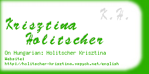 krisztina holitscher business card